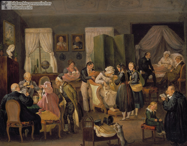 Visit to the Protestant Pastor's House for Baptism (1828)